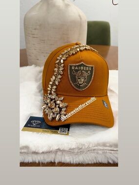 New Era Mustard Yellow Raiders Embellished Baseball Cap